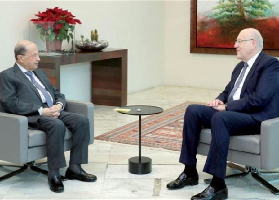 Aoun and Mikati's meeting this afternoon acquires special importance